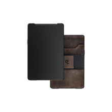 Load image into Gallery viewer, Groove Life Wallet Black w Brown Leather