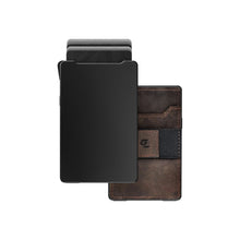 Load image into Gallery viewer, Groove Life Wallet Black w Brown Leather