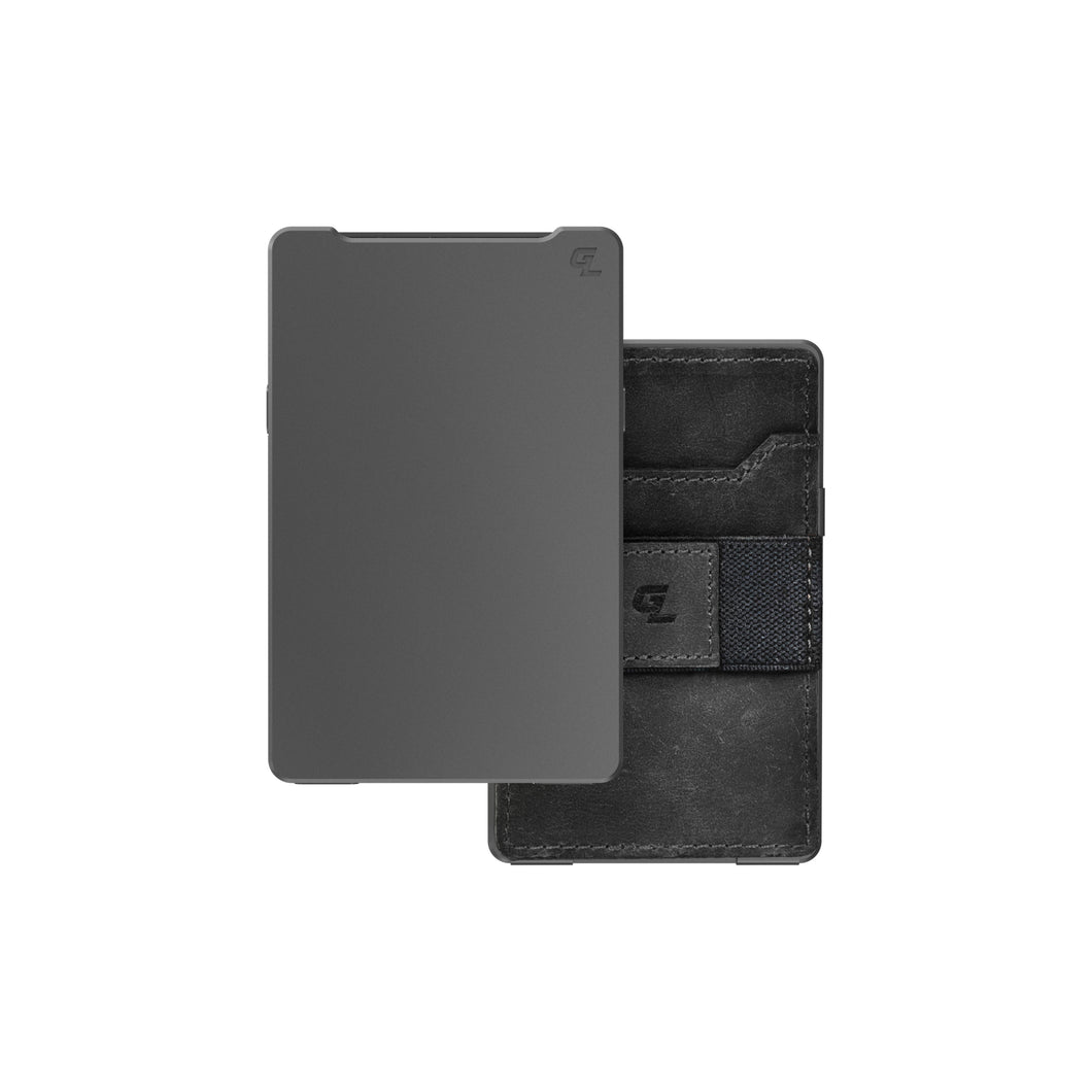 Groove Life Wallet Gunmetal w Black Leather