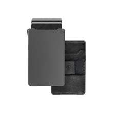 Load image into Gallery viewer, Groove Life Wallet Gunmetal w Black Leather
