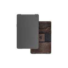Load image into Gallery viewer, Groove Life Wallet Gunmetal w Brown Leather
