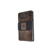 Load image into Gallery viewer, Groove Life Wallet Gunmetal w Brown Leather
