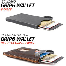 Load image into Gallery viewer, Grip6 Wallet Gunmetal + Leather Jacket
