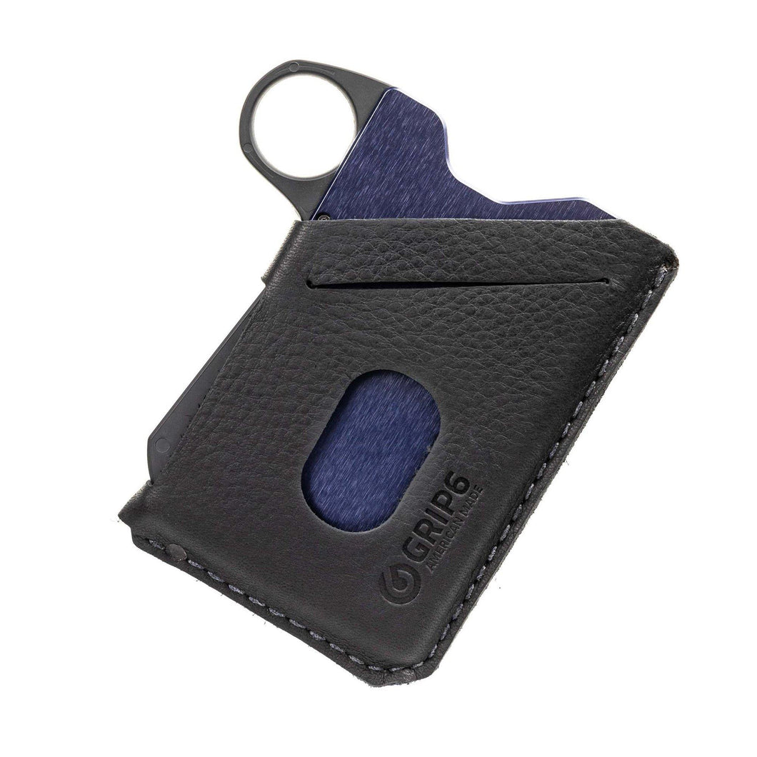 Grip6 Wallet Blue Steel + Leather Jacket