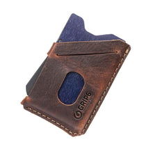Load image into Gallery viewer, Grip6 Wallet Australia Blue Steel No Loop Leather Jacket Brown 
