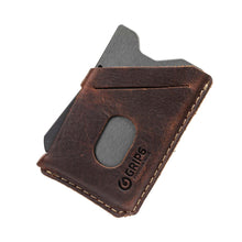 Load image into Gallery viewer, Grip6 Wallet Australia Gunmetal No Loop Leather Jacket Brown EDC
